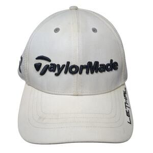 TaylorMade Lethal RBZ Fitted Baseball Cap White XL Embroidered Vented Holes